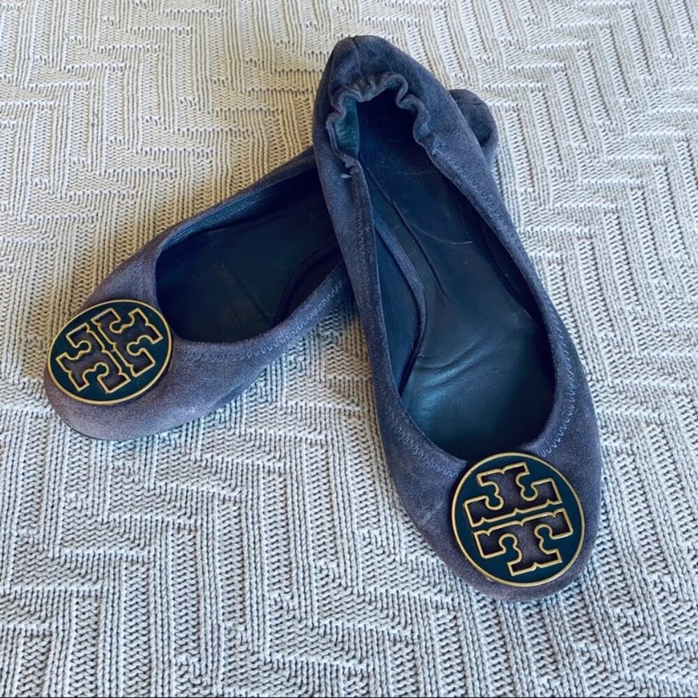 Tory Burch purple suede Reva flats